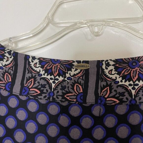ANNA SUI x O'neill black blue floral boho mini dress size small - Picture 2 of 7
